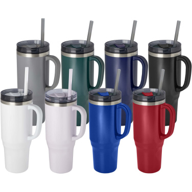 Logo trade promotional item photo of: Melbourne 1200 ml RCS certified insulated tumbler with straw